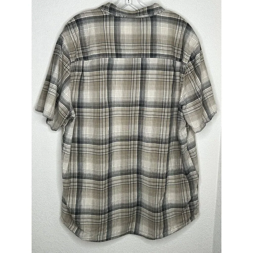 Toad&Co Shirt Mens XXL 2XL Plaid Smythy Short Sleeve Shirt Organic Cotton
